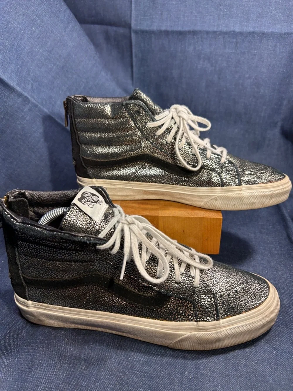 Vans high top skateboard shoes